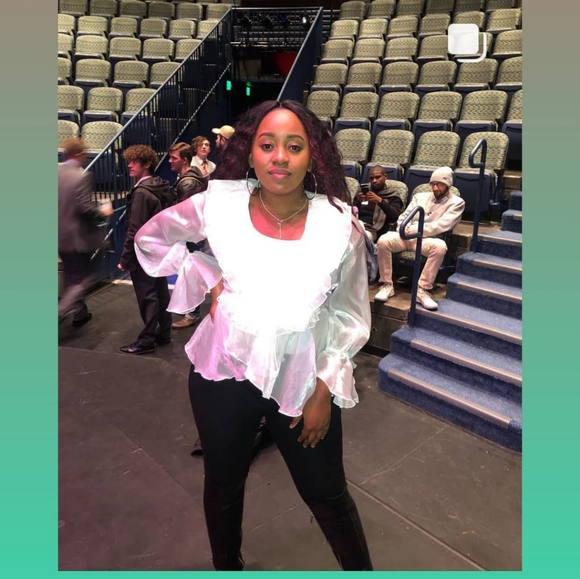 Sheer Ruffles Top - Picture 3 of 3